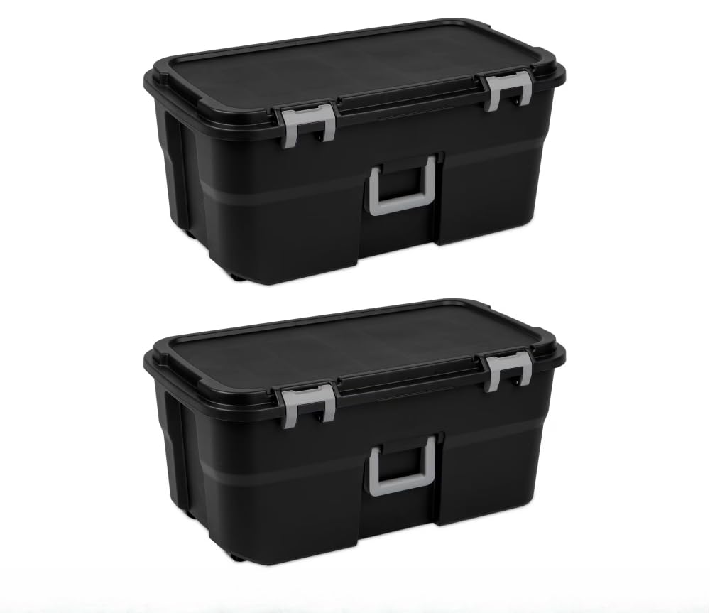 2-Pack 22Gal Wheeled Black Storage K748283