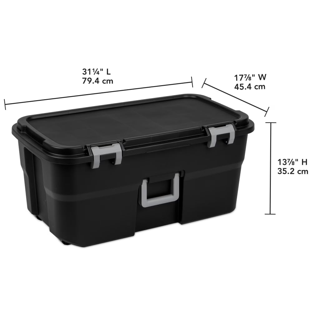 2-Pack 22Gal Wheeled Black Storage K748283