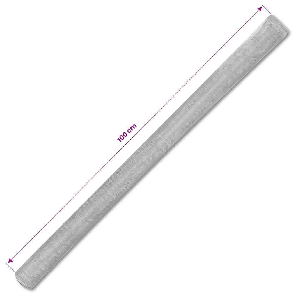 Aluminum Mesh Screen 39.4x196.9 Inch Silver F402