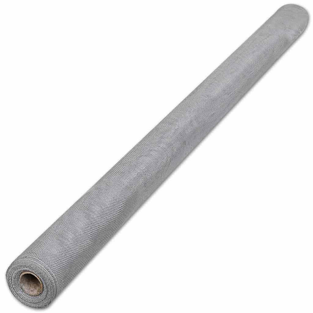 Aluminum Mesh Screen 39.4x196.9 Inch Silver F402