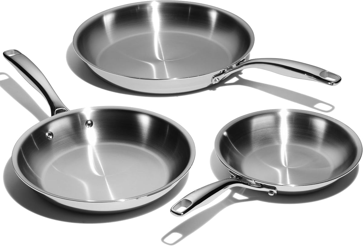 3-Piece Stainless Frying Pan Set I7090