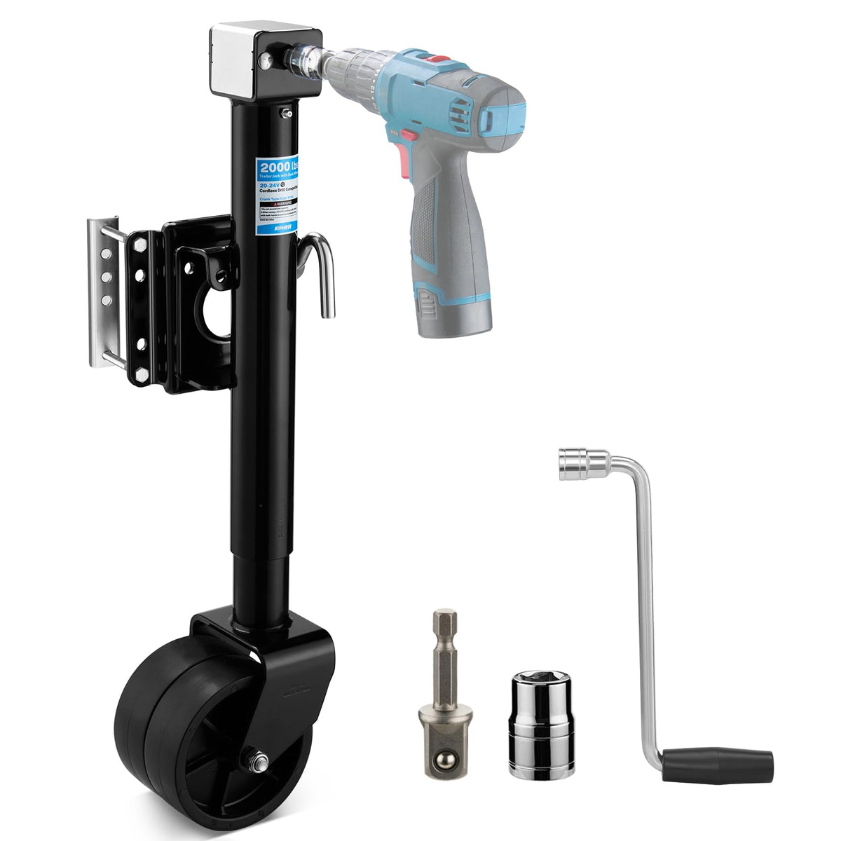 2000 lbs Dual Wheel Trailer Jack E34448