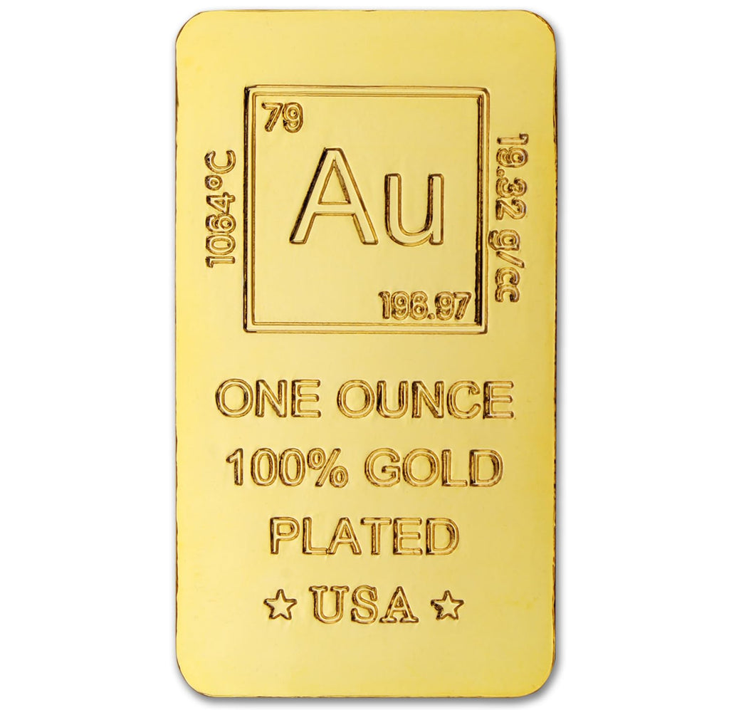1 oz Gold Plated Bar D851279