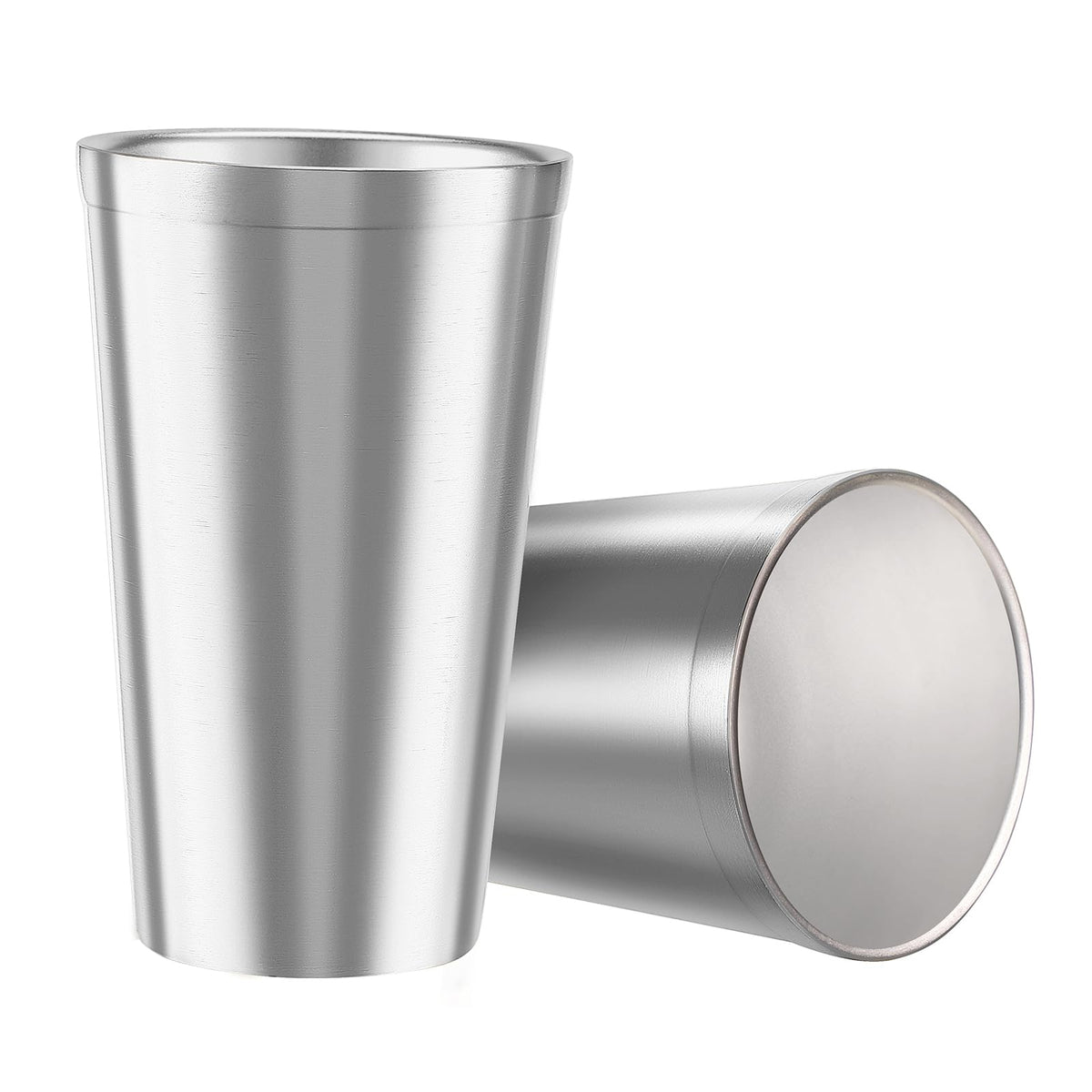 Stainless Steel Double Walled Insulated Cups Set of 2 Stackable 16oz M499742