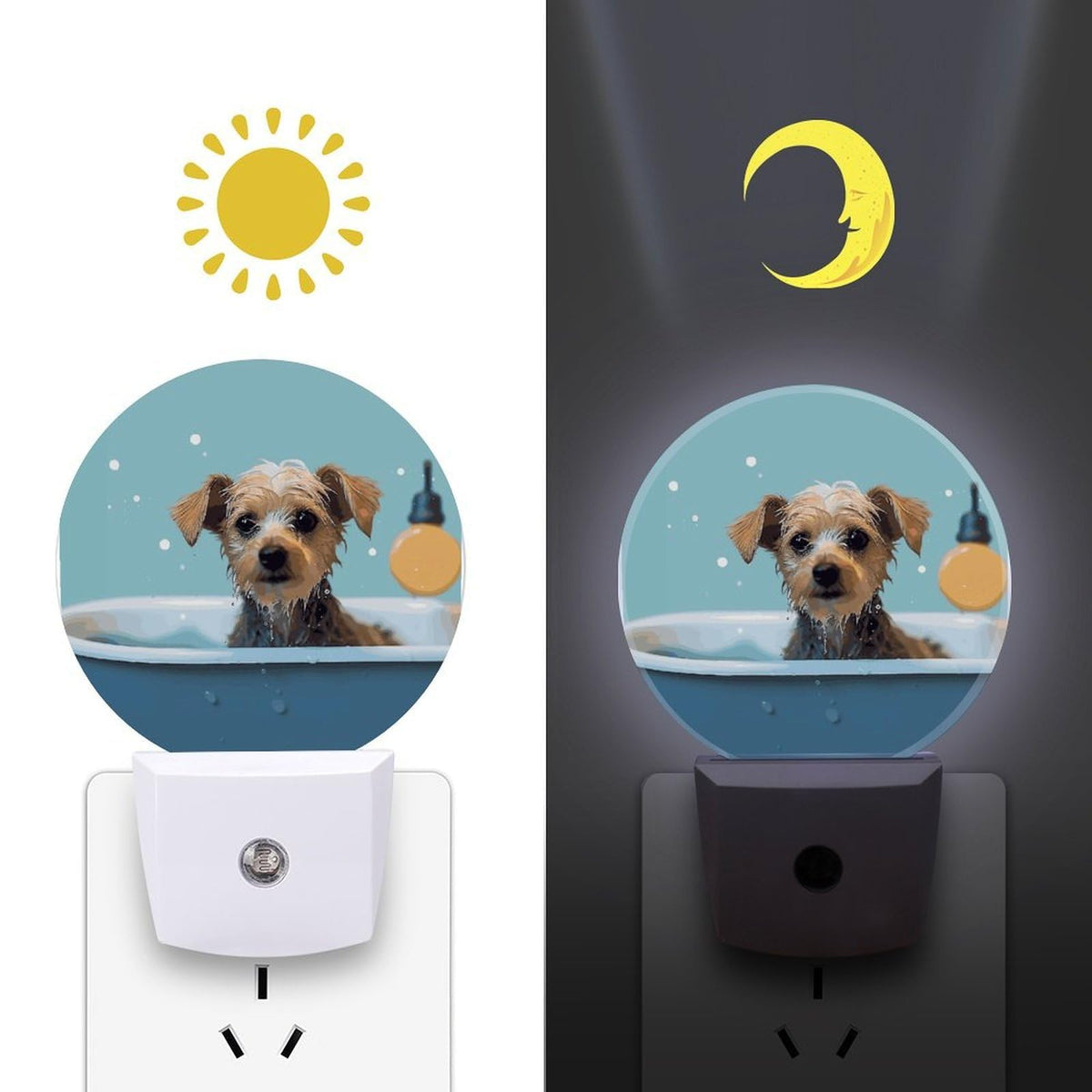 Dog in Bathtub Night Light Smart Sensor G441