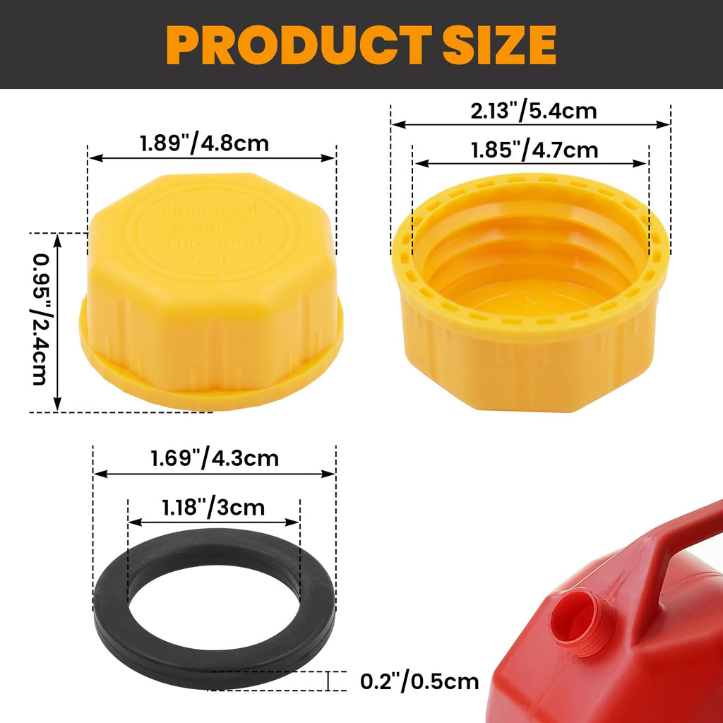 4 Pack 5 Gal Gas Can Replacement Caps L481763