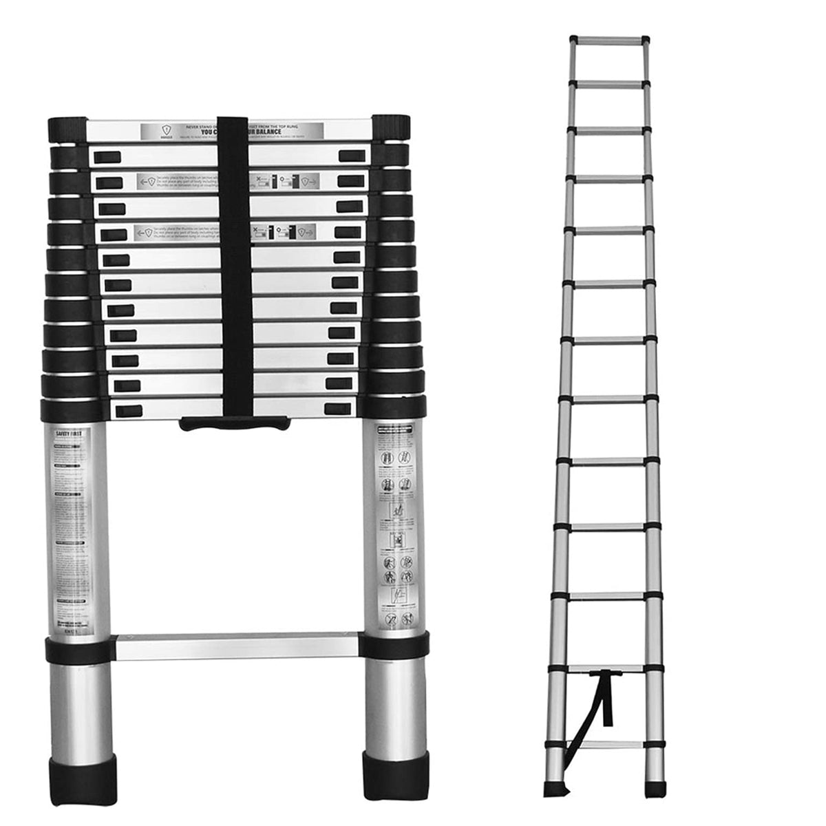 14.5FT Aluminum Telescoping Ladder 330LB Capacity H9825