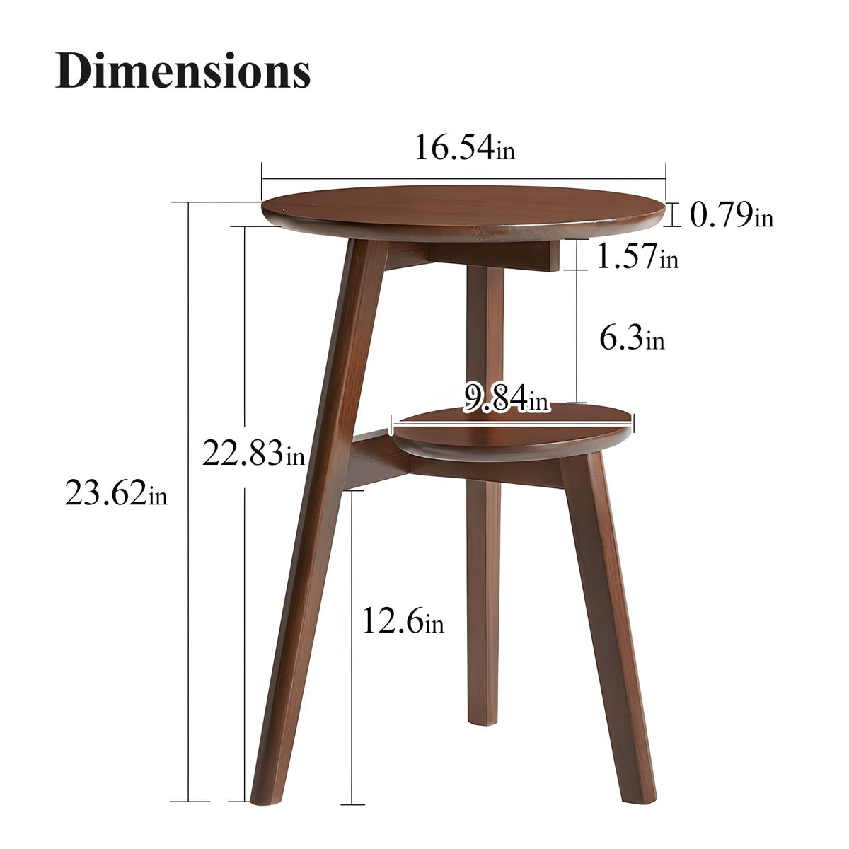 2-Tier Round Side Table F3838