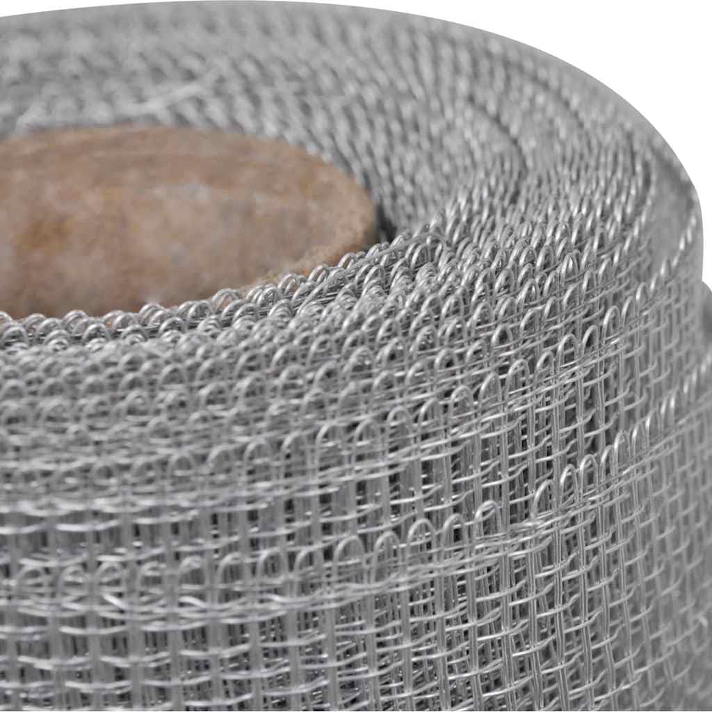 Aluminum Mesh Screen 39.4x196.9 Inch Silver F402