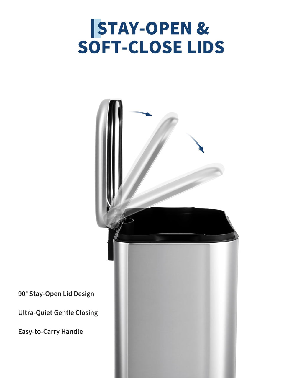 50L Stainless Steel Step Trash Can R23401