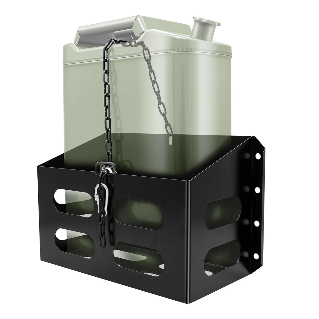Lockable Metal Steel Gas Cans Holder Rack 5 Gallon R704430