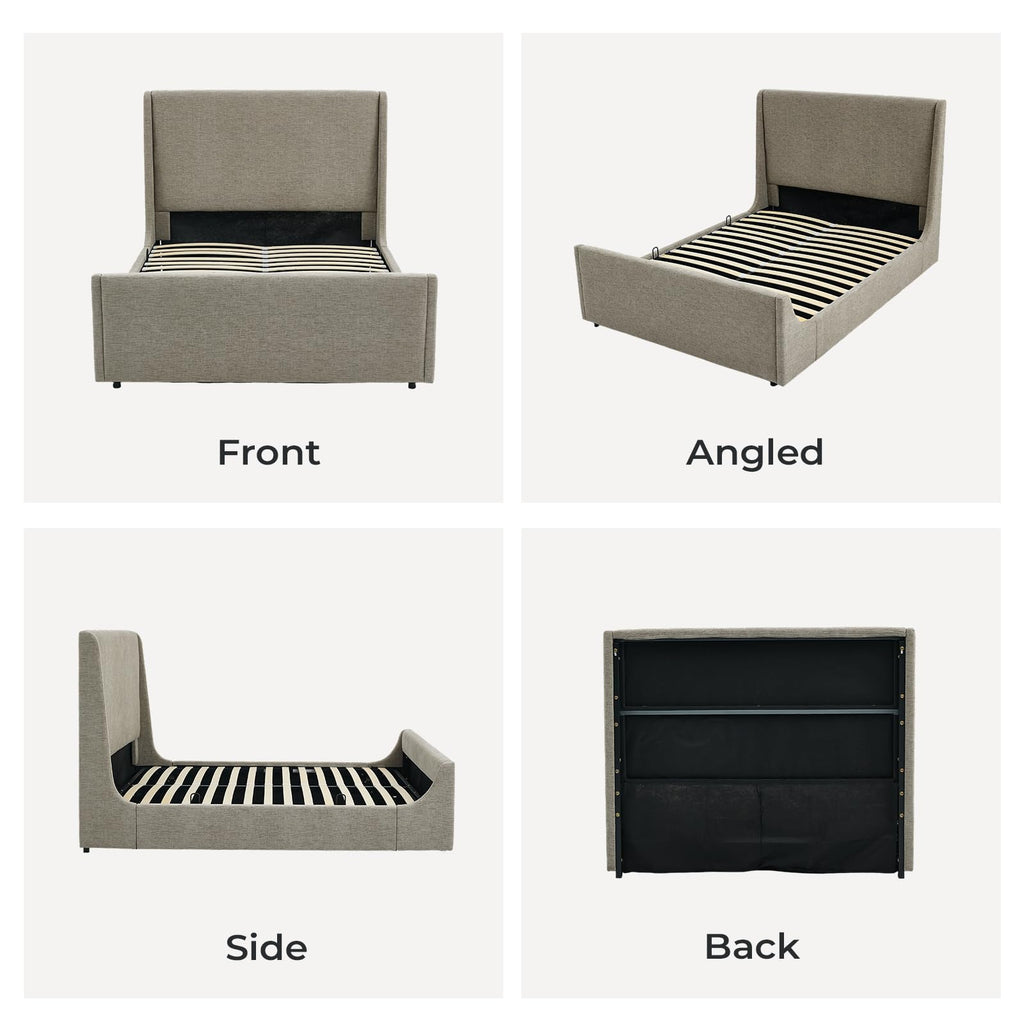 Full Size Lift Up Storage Bed Frame F7185