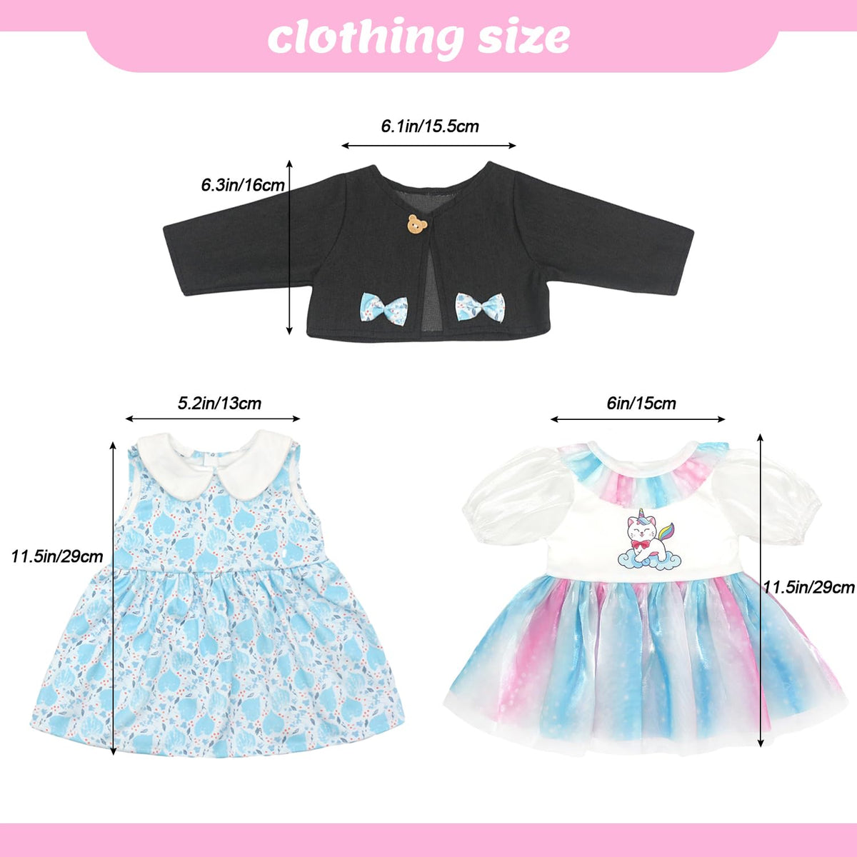 2 Sets Doll Clothes for 20-22 Inch Dolls R6884