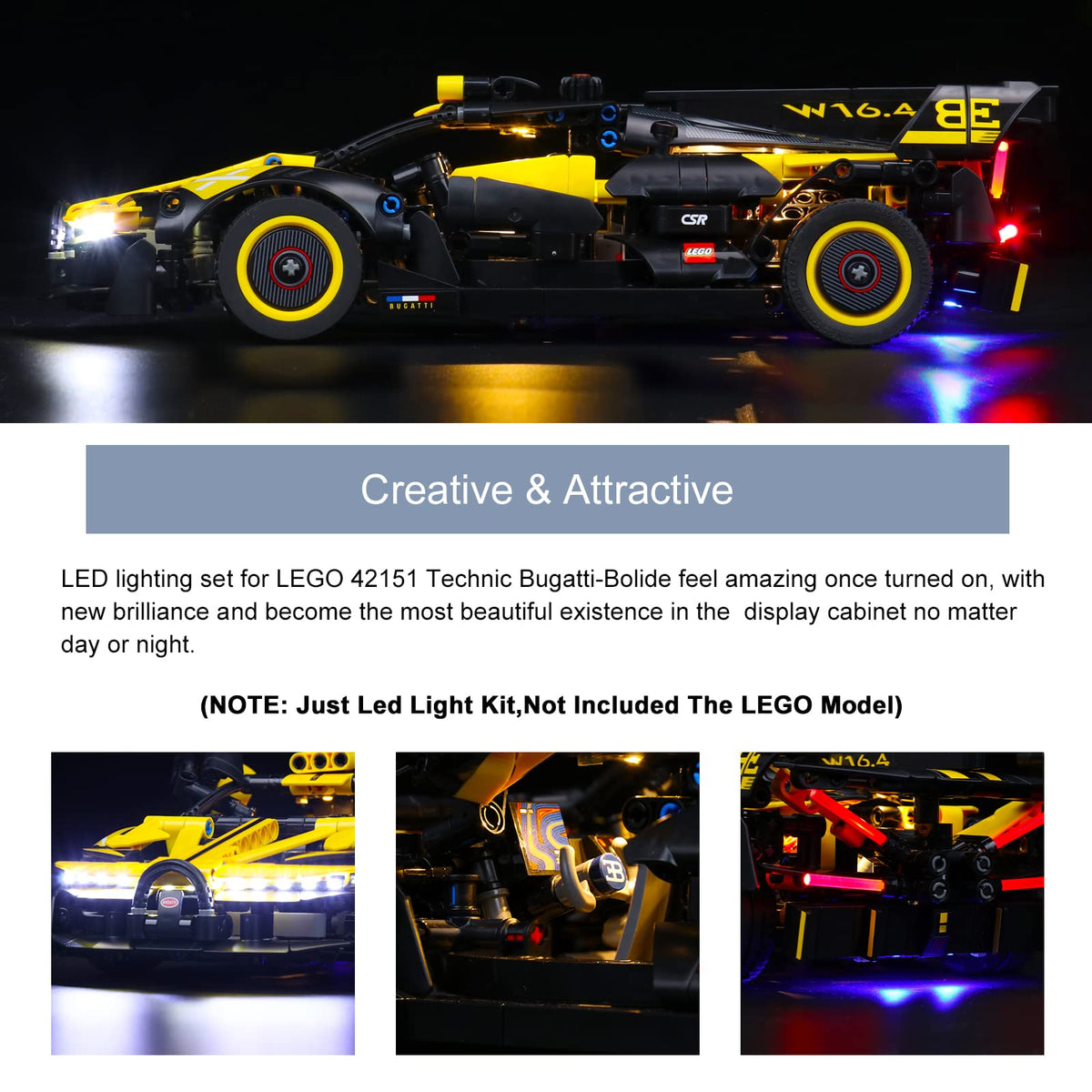 Compatible with LEGO Technic Bugatti Bolide 42151 Y499521