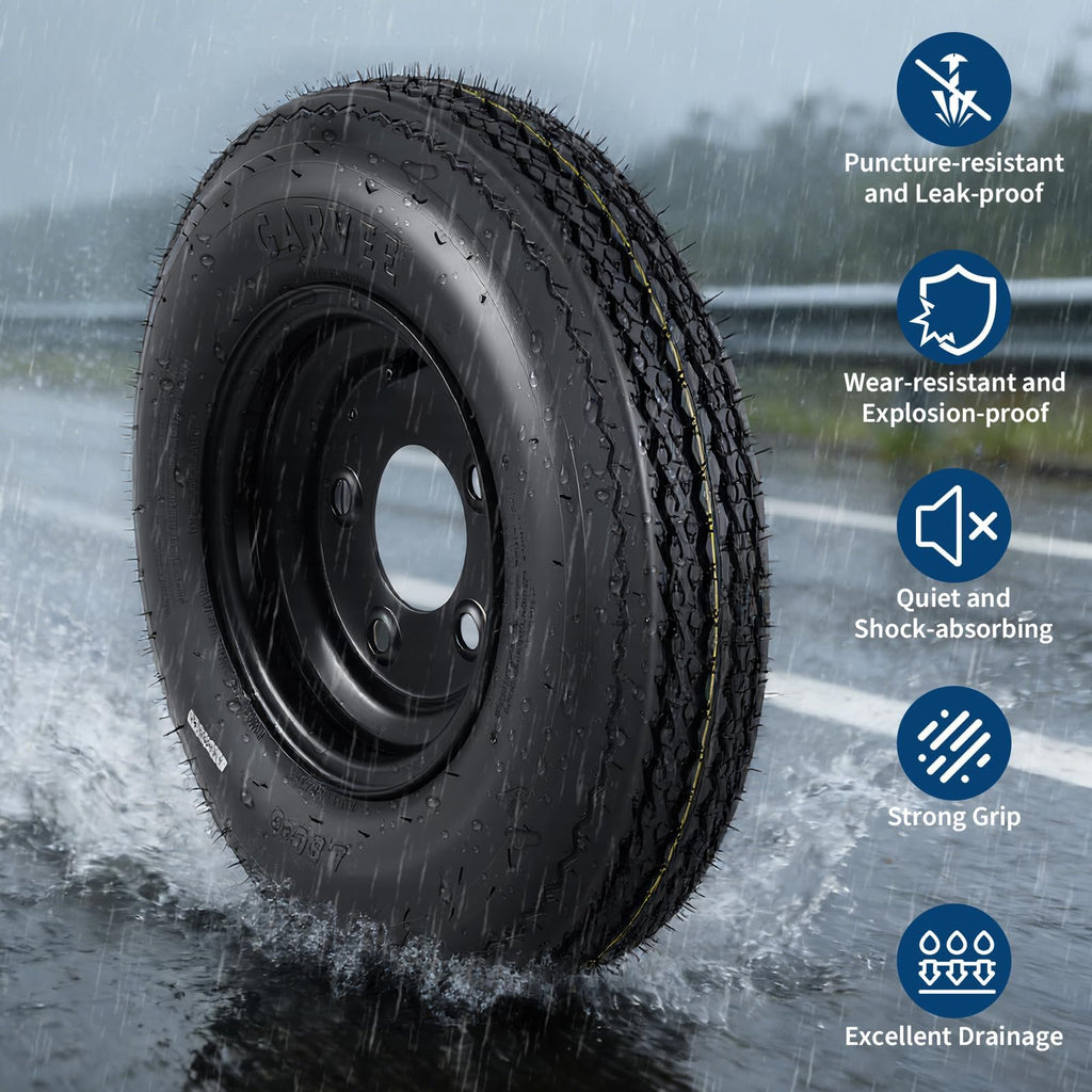 2-Pack 4.80-12 Trailer Tires with 12" Rims X768