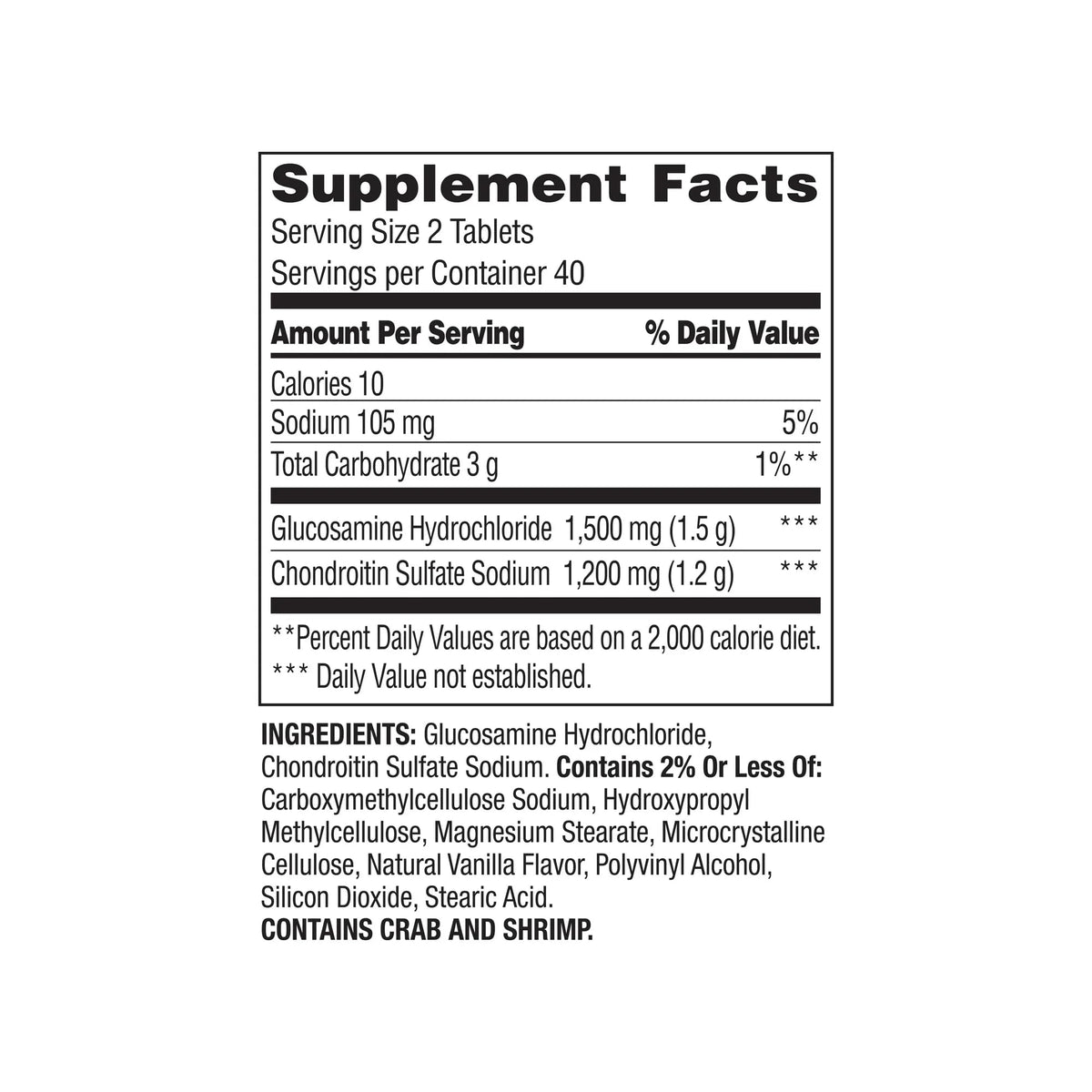 Glucosamine Chondroitin 80 Tablets 2-Pack A848