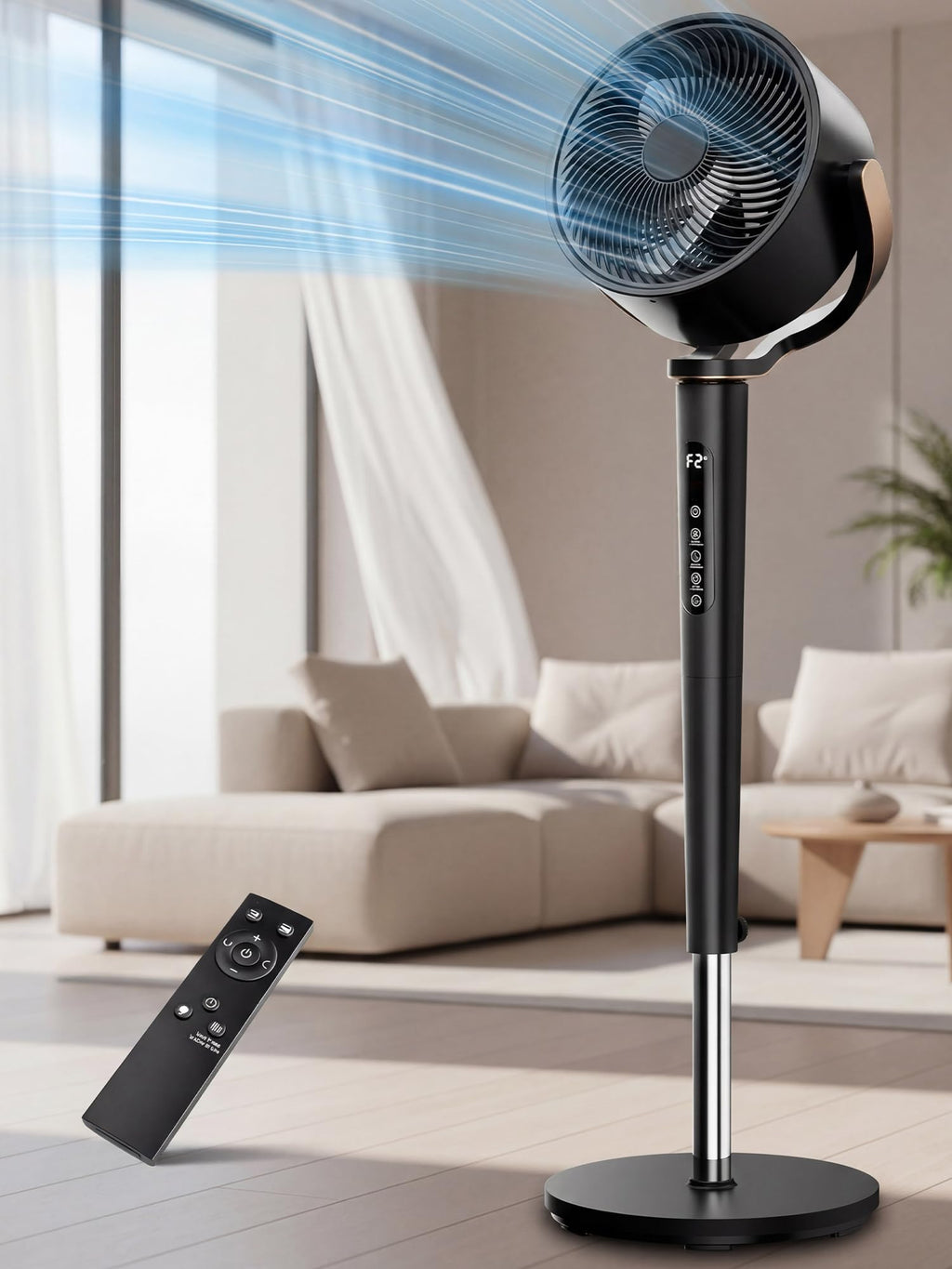 Smart 3D Oscillating Pedestal Fan with Remote X608