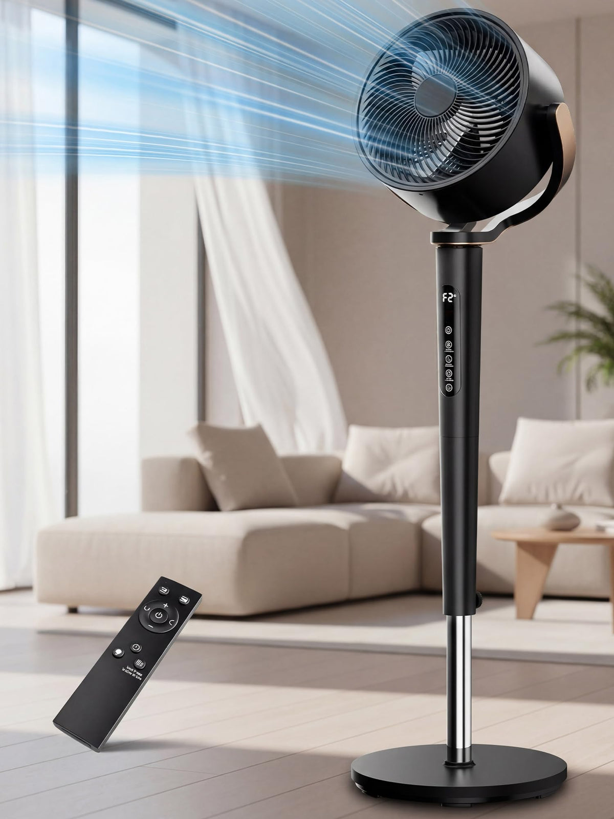 Smart 3D Oscillating Pedestal Fan with Remote X608
