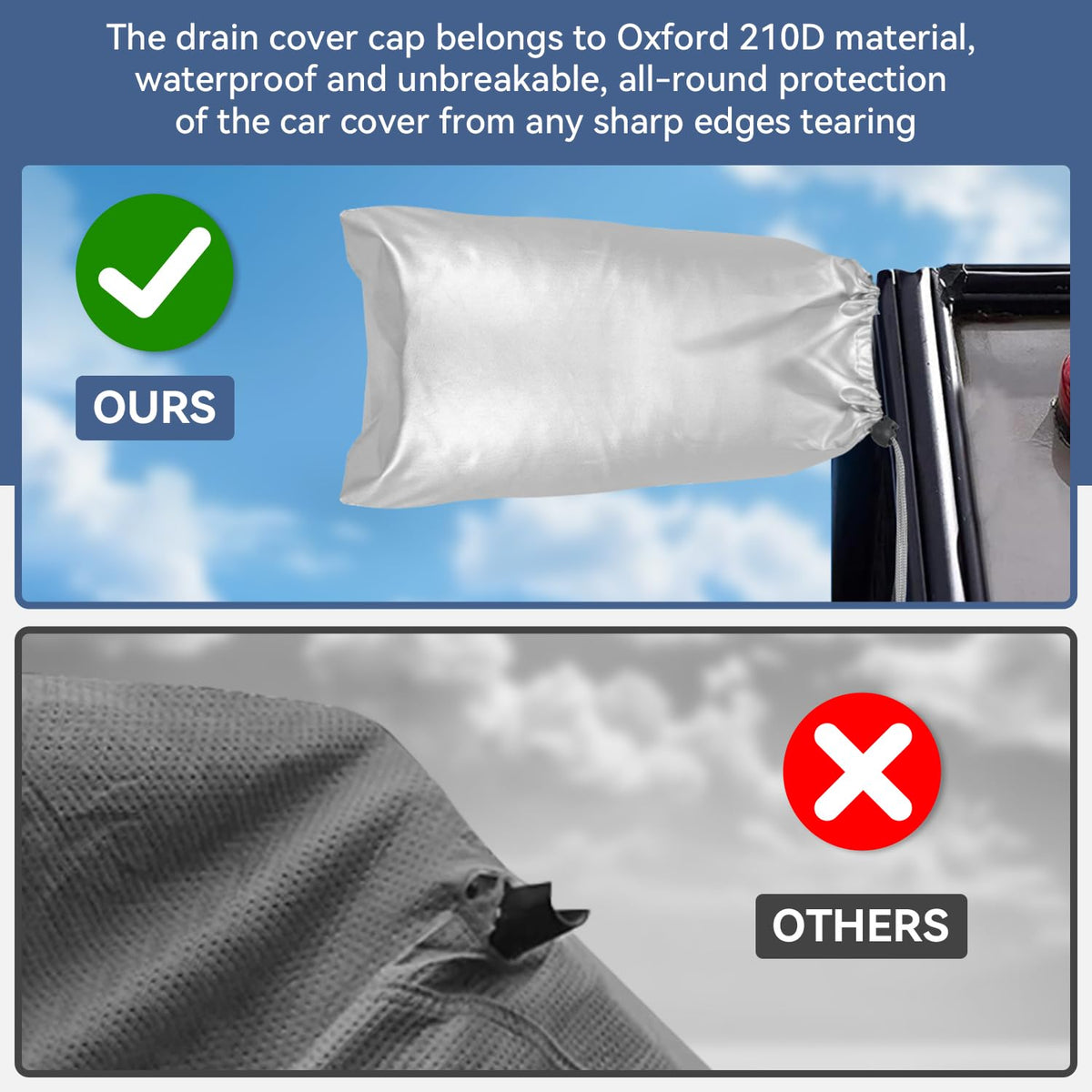 300D Oxford 27-30ft Camper Cover with Jack Cover, 4 Tire Covers and Gutter Cover Q74741