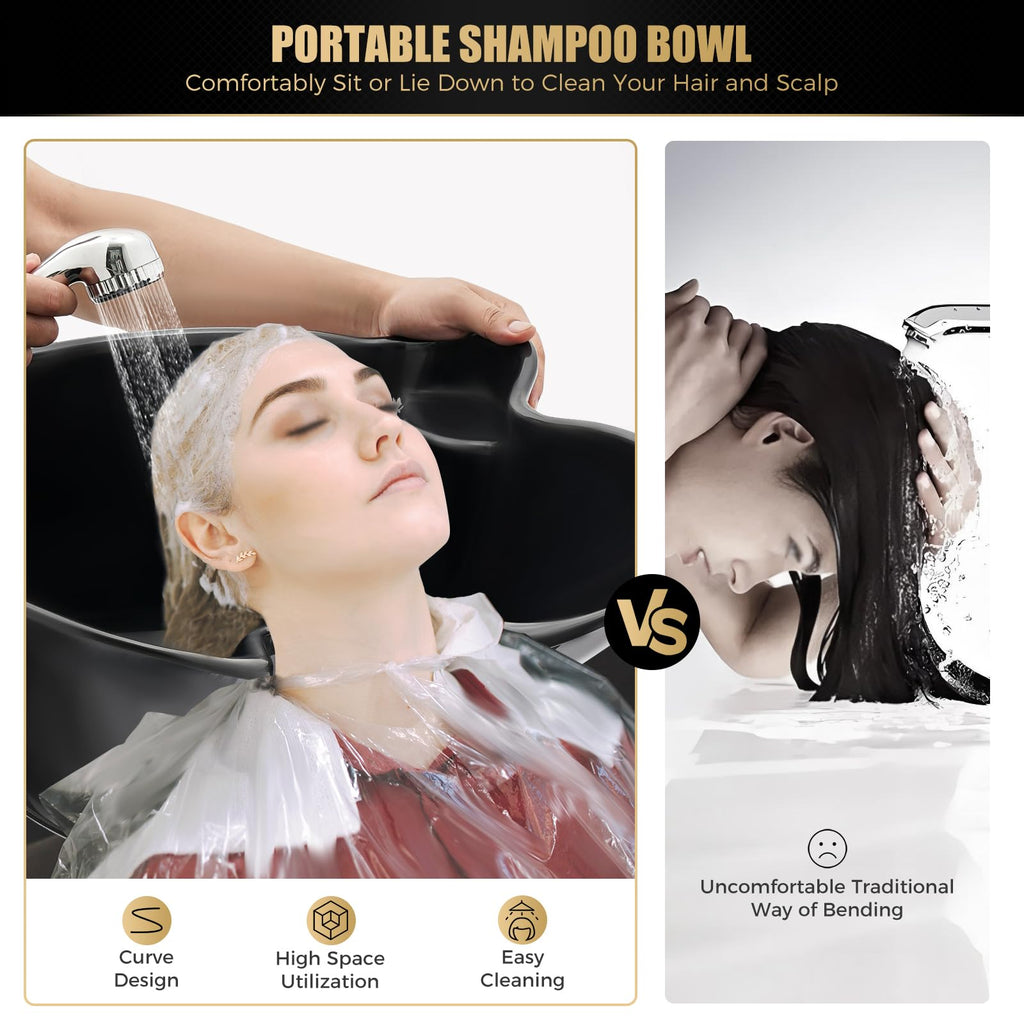 Portable Shampoo Bowl with Electric Pump & Foot Pedal Z226258