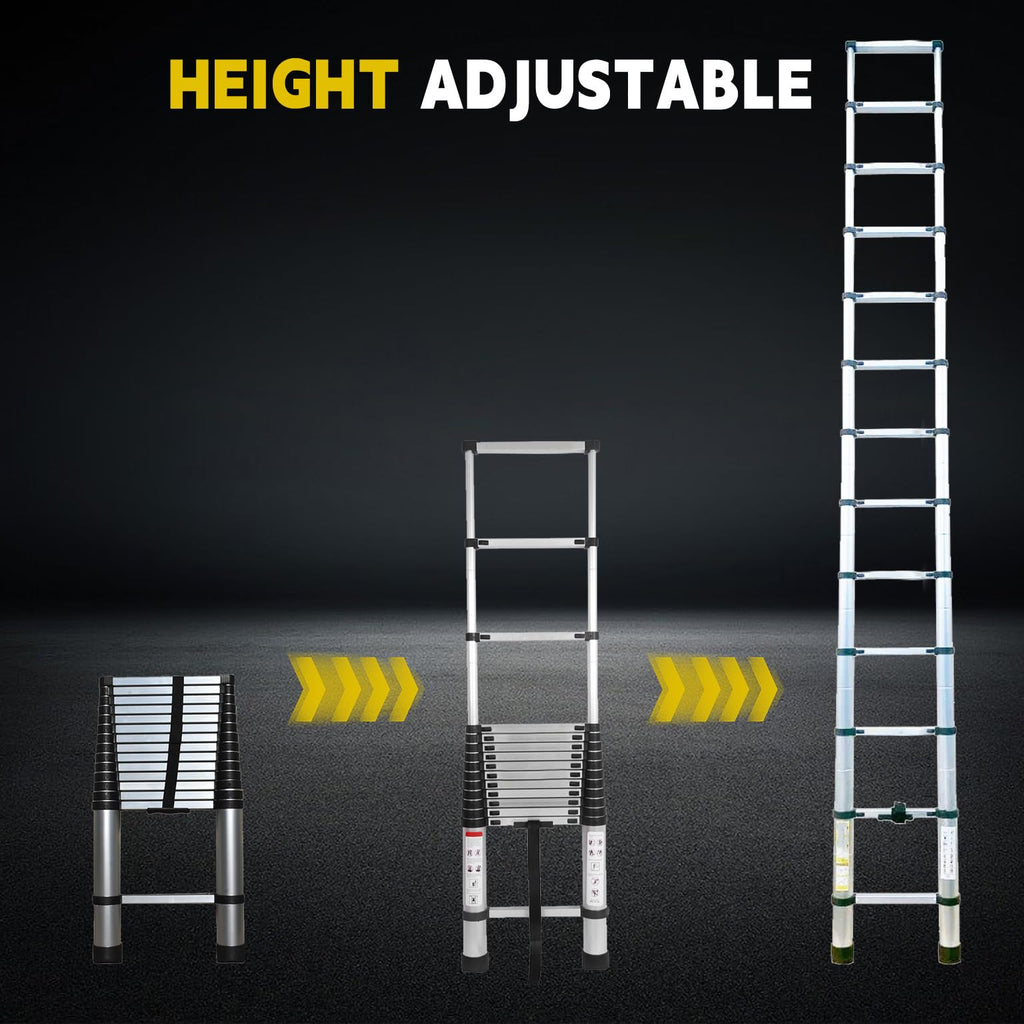 14.5FT Aluminum Telescoping Ladder 330LB Capacity H9825