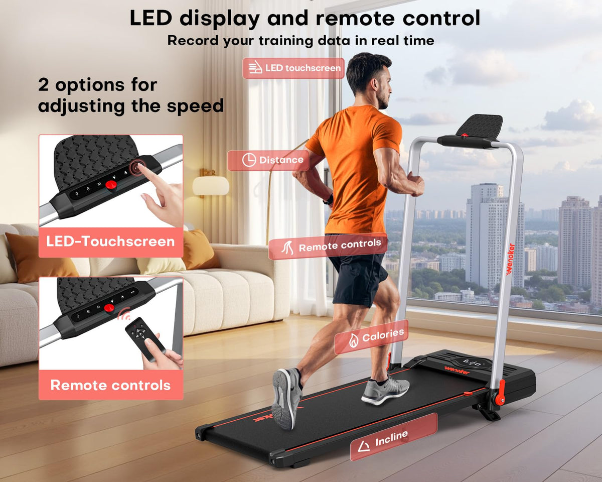 Walking Pad Treadmill with Safety Handle U291