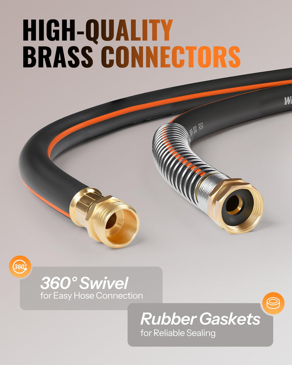Heavy Duty Rubber Garden Hose 50FT x 3/4" X142