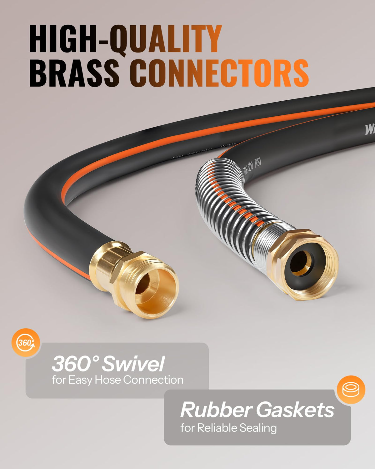Heavy Duty Rubber Garden Hose 50FT x 3/4" X142