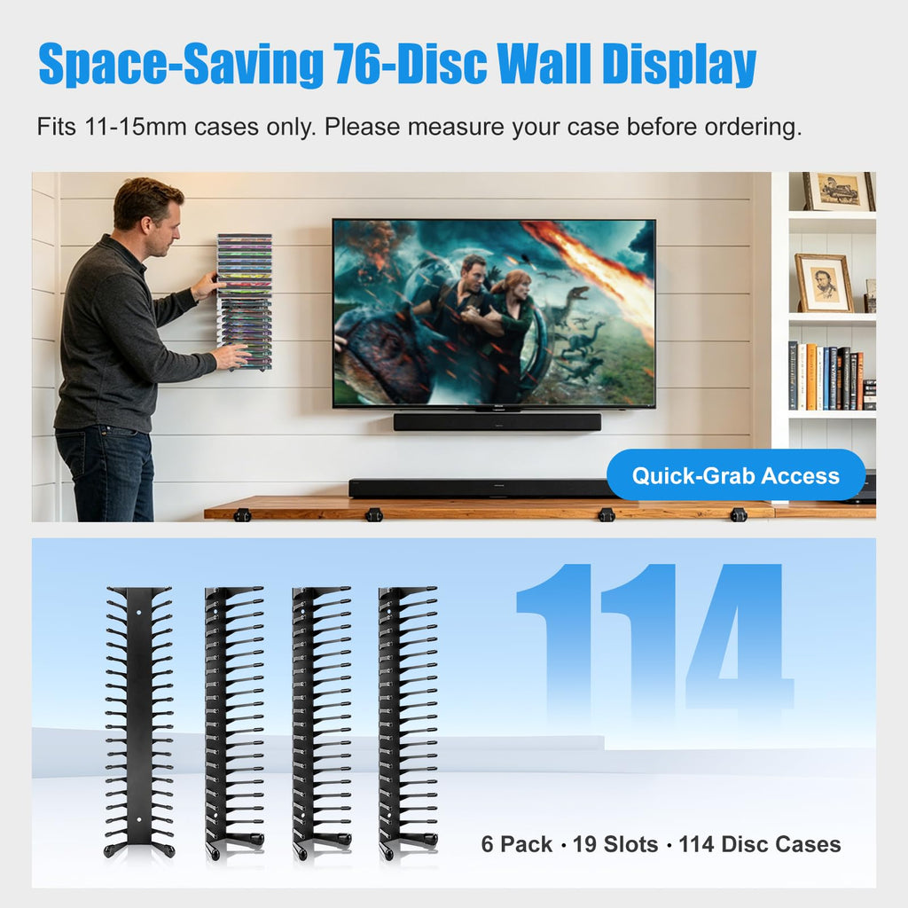 Anti-Drop CD Storage Shelf 6 Pack M899