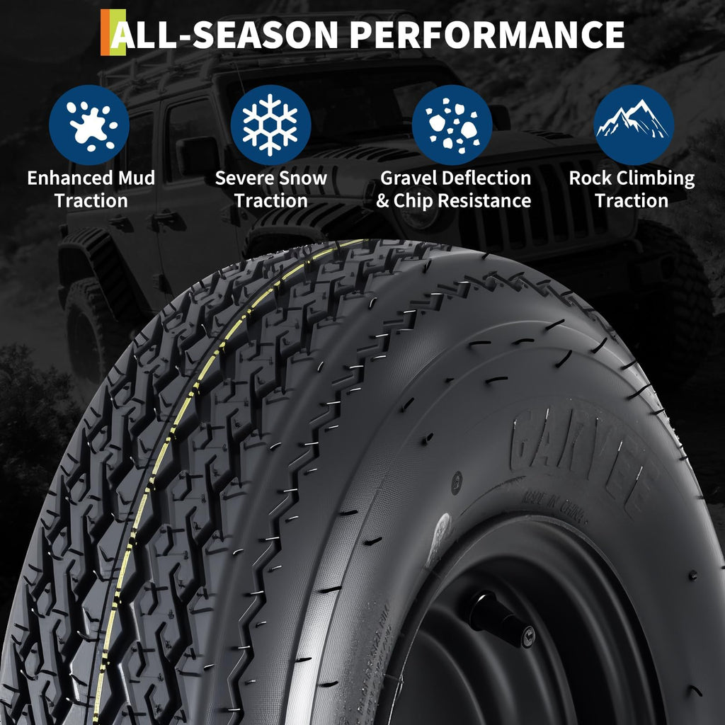 2-Pack 4.80-12 Trailer Tires with 12" Rims X768