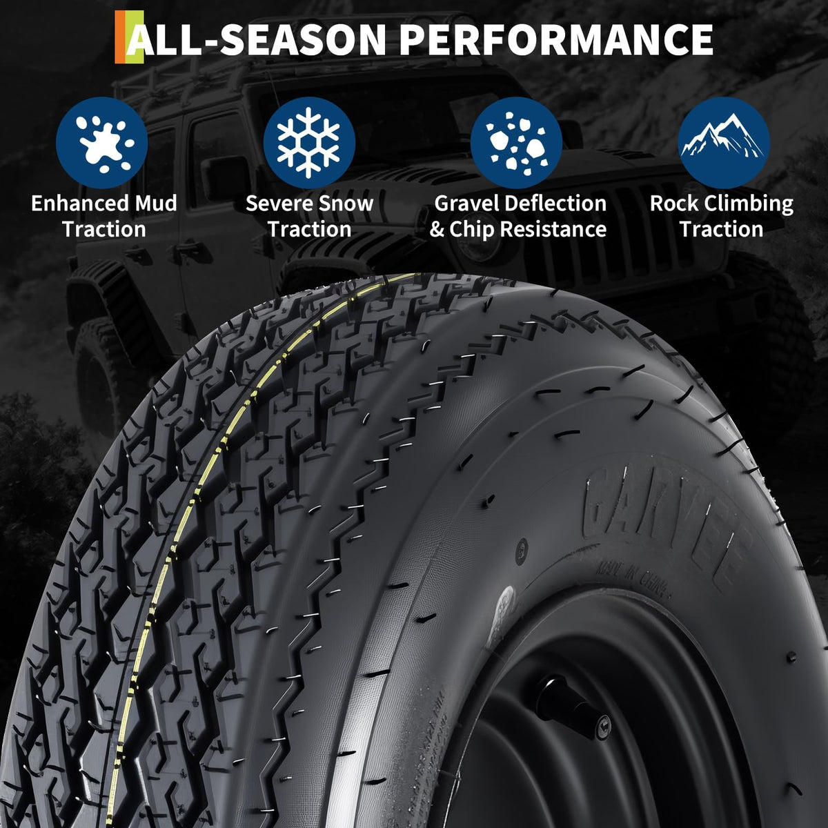 2-Pack 4.80-12 Trailer Tires with 12" Rims X768