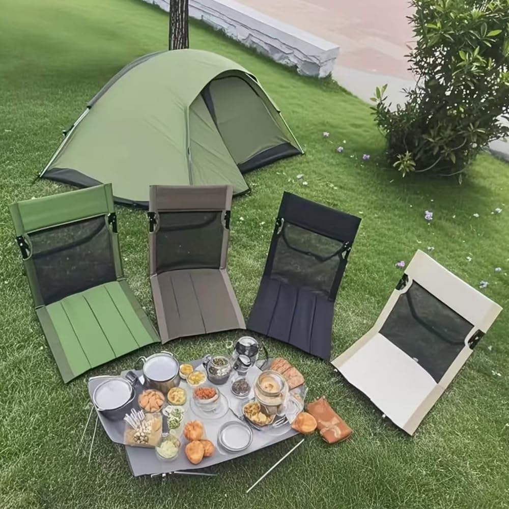 2 Pack Foldable Camping Chairs with Mesh Backrest N173160