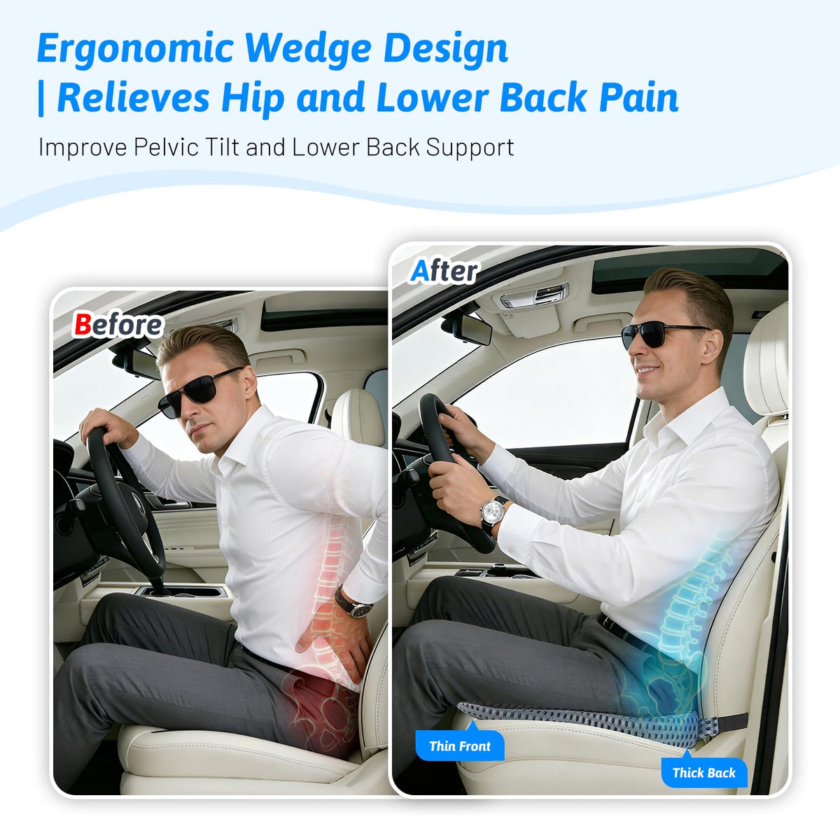 Wedge Car Seat Cushion X7521