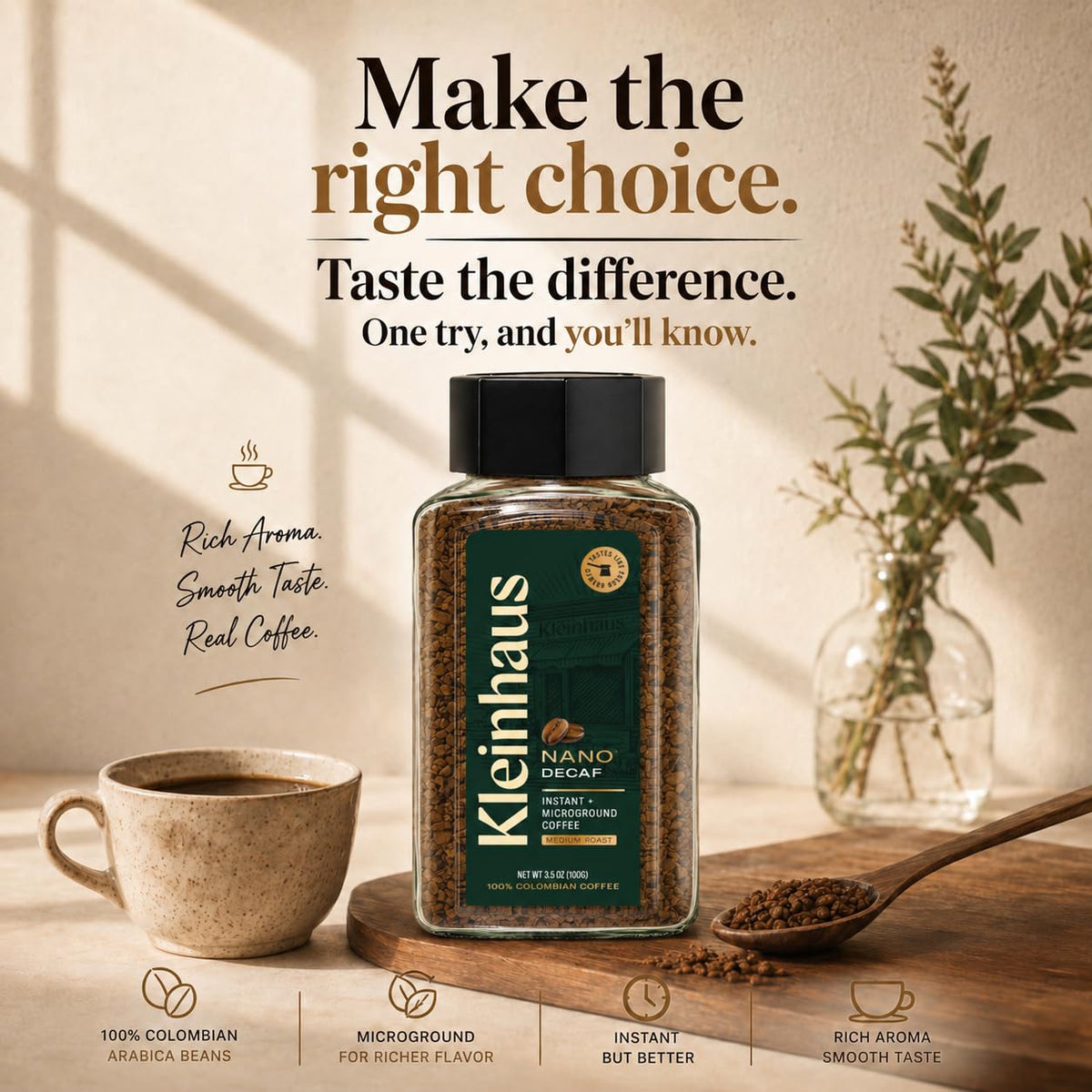 Decaf Medium Roast Instant Coffee 3.5 oz Jar U280329