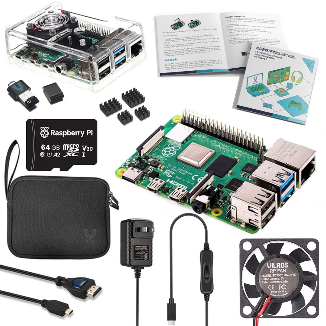 Raspberry Pi 4 Starter Kit with 64GB Micro SD Card J49617