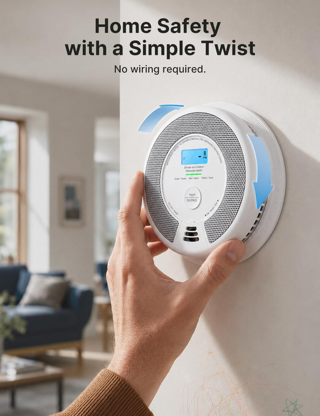 Interconnected Smoke and CO Detector 3-Pack C201401