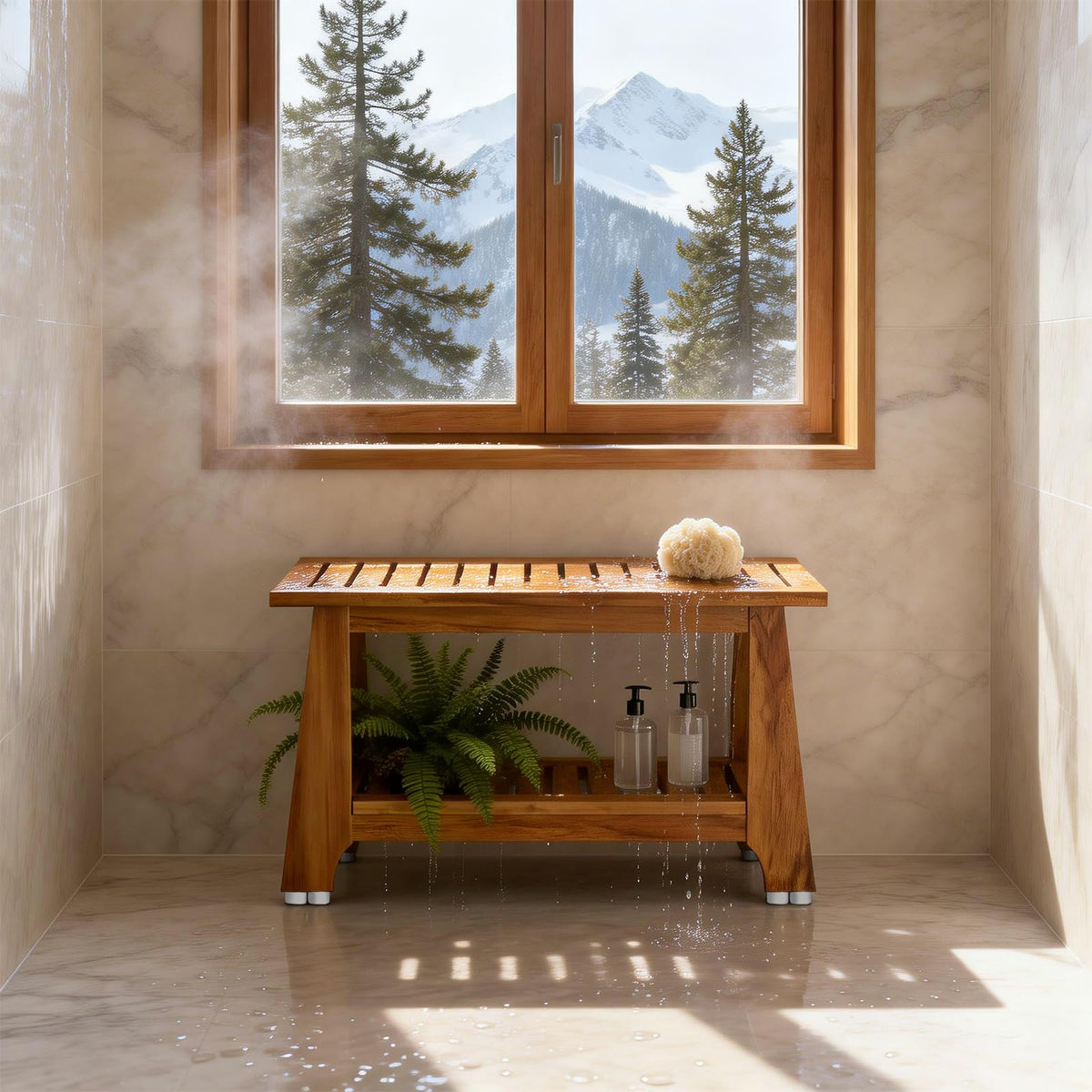 30" Teak Shower Bench M37169