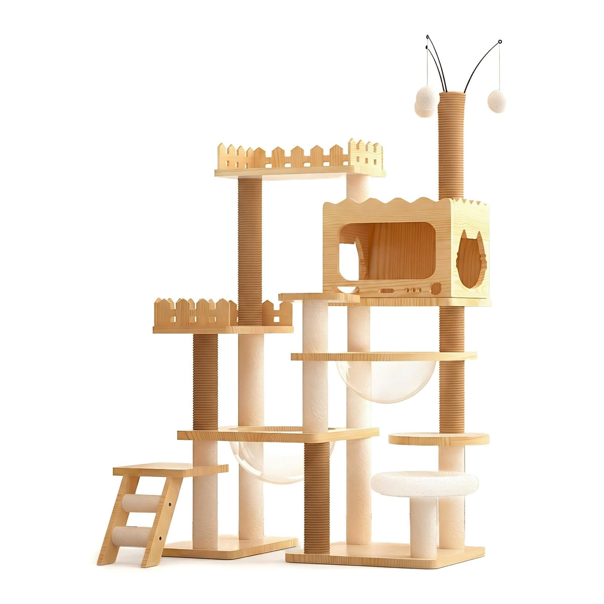 67" Cat Tree Tower with Clear Space Capsule D25966