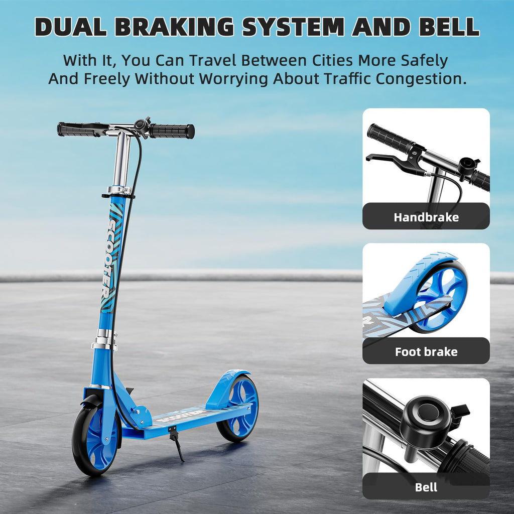 Lightweight Foldable Scooters with 8-Inch Wheels and Hand Brake B330