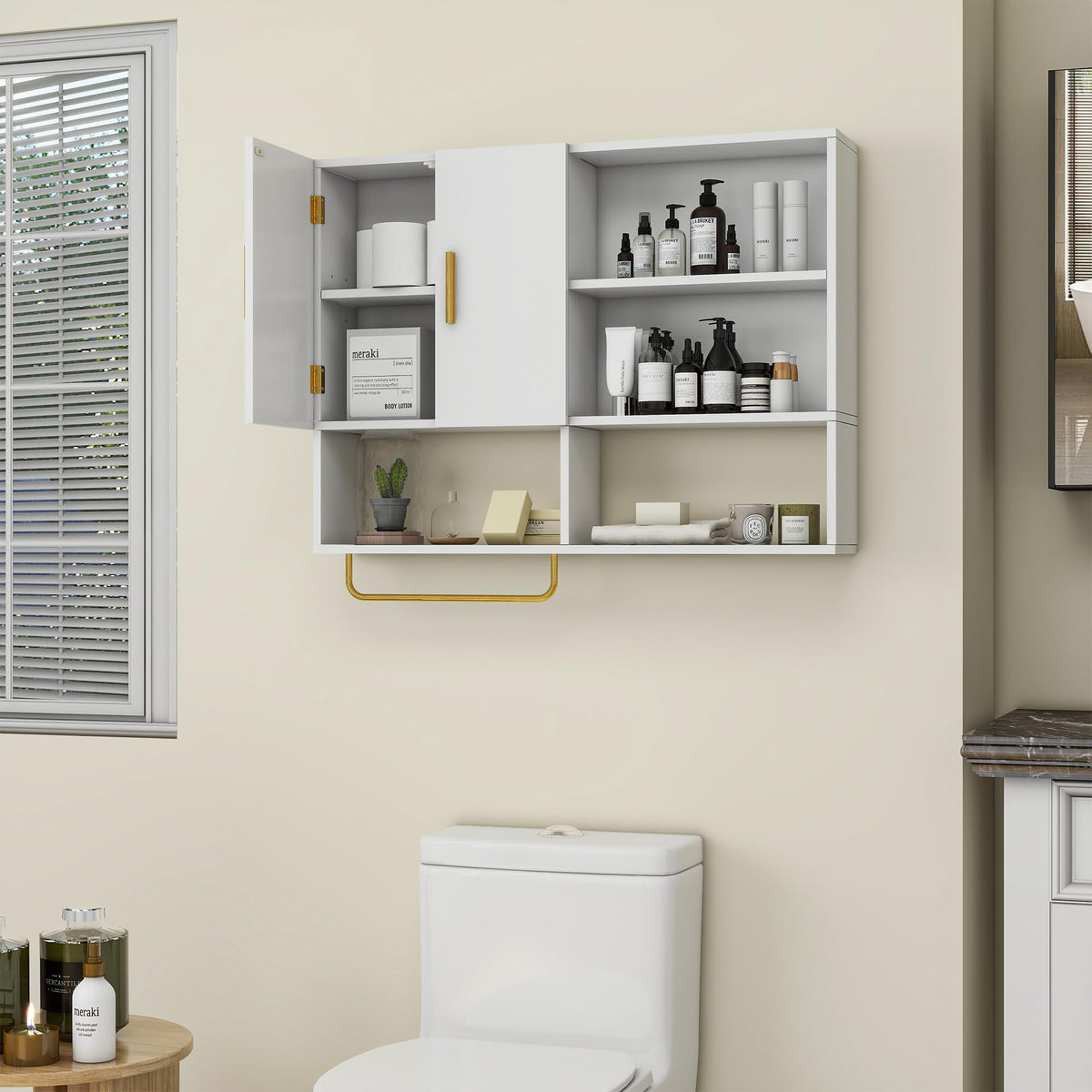 Wood Wall Mounted Bathroom Cabinet Y16321