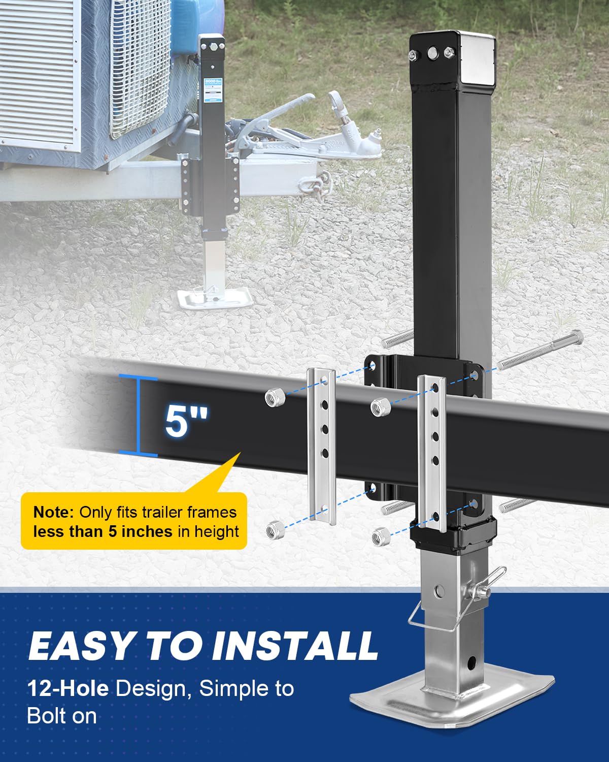 8000 lbs Heavy Duty Trailer Jack T7148