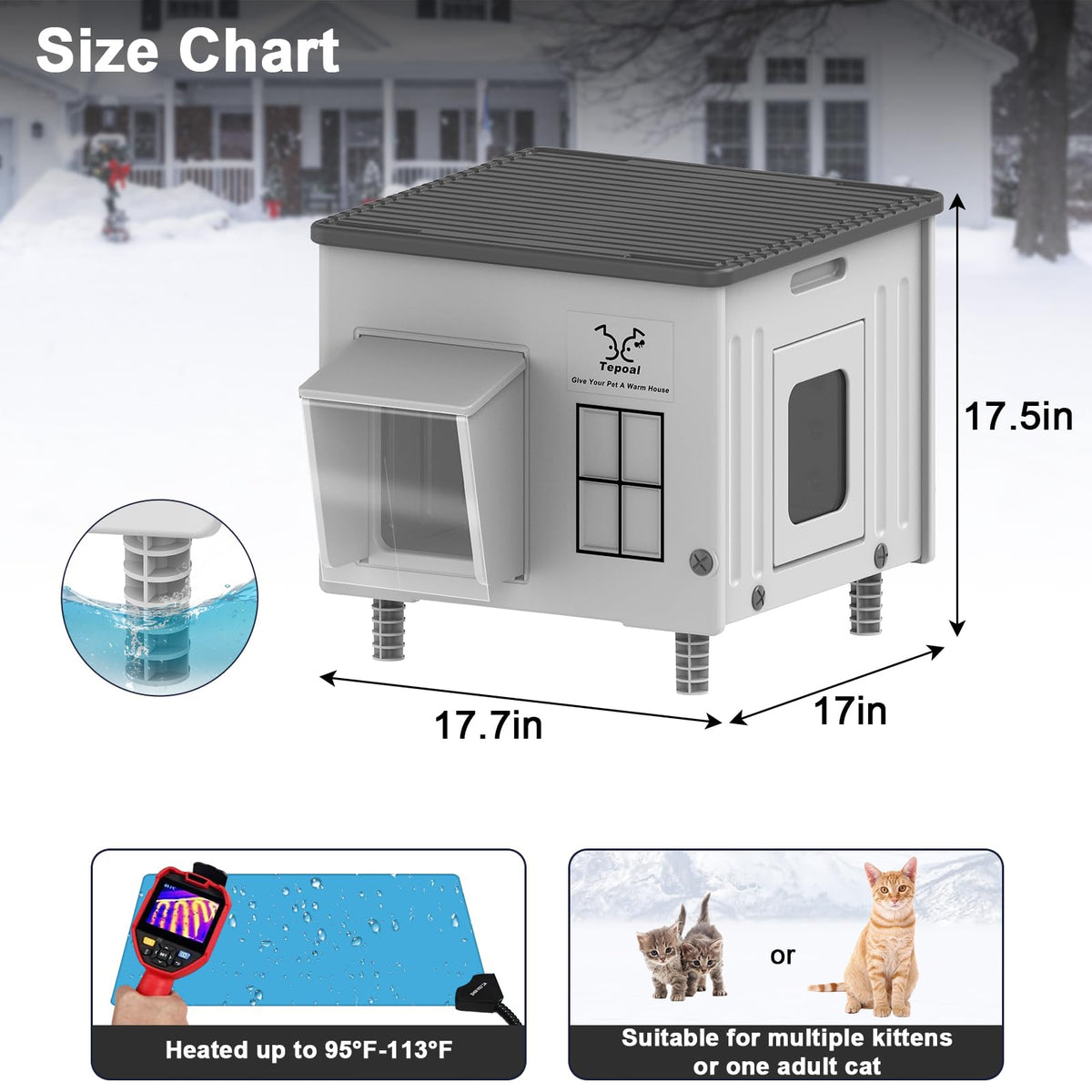 Heated Insulated Cat House A78524