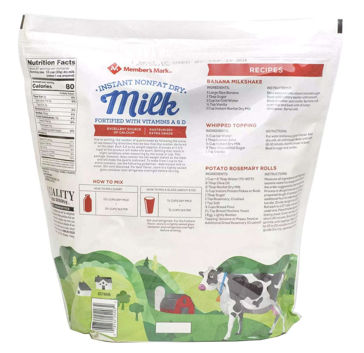 Nonfat Dry Milk with Vitamins A & D, 70.4 Ounce H4131
