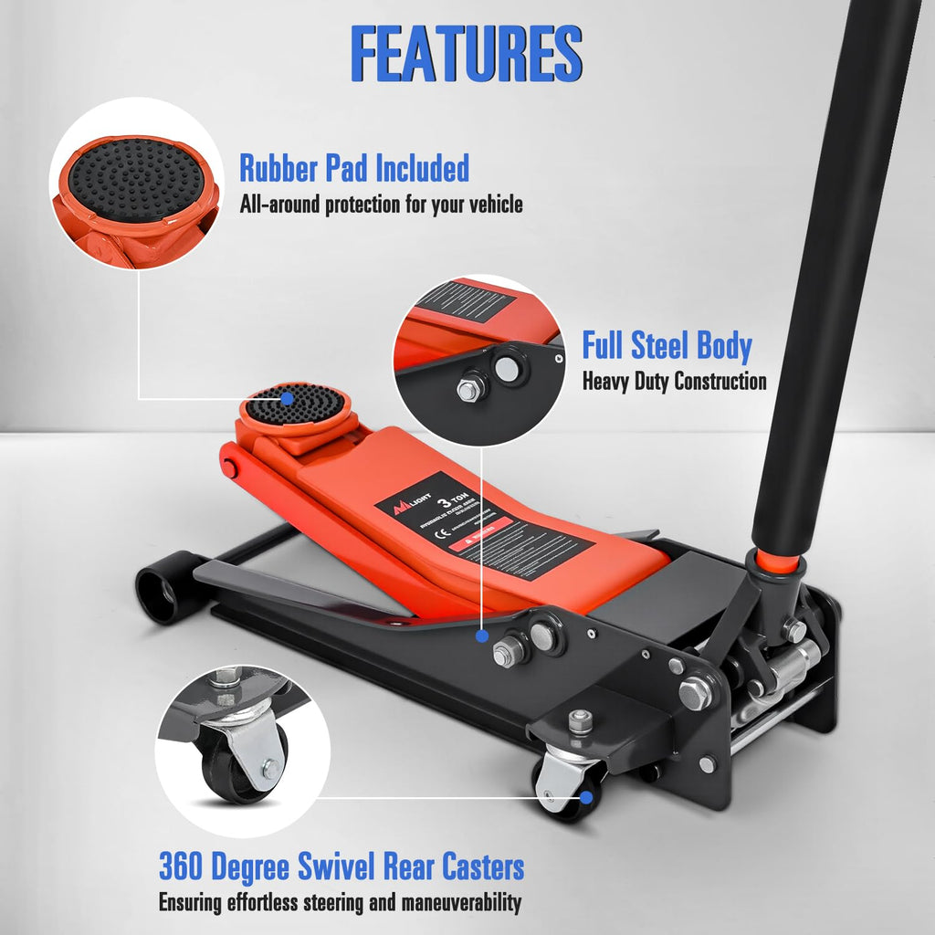3 Ton Low Profile Hydraulic Floor Jack H156