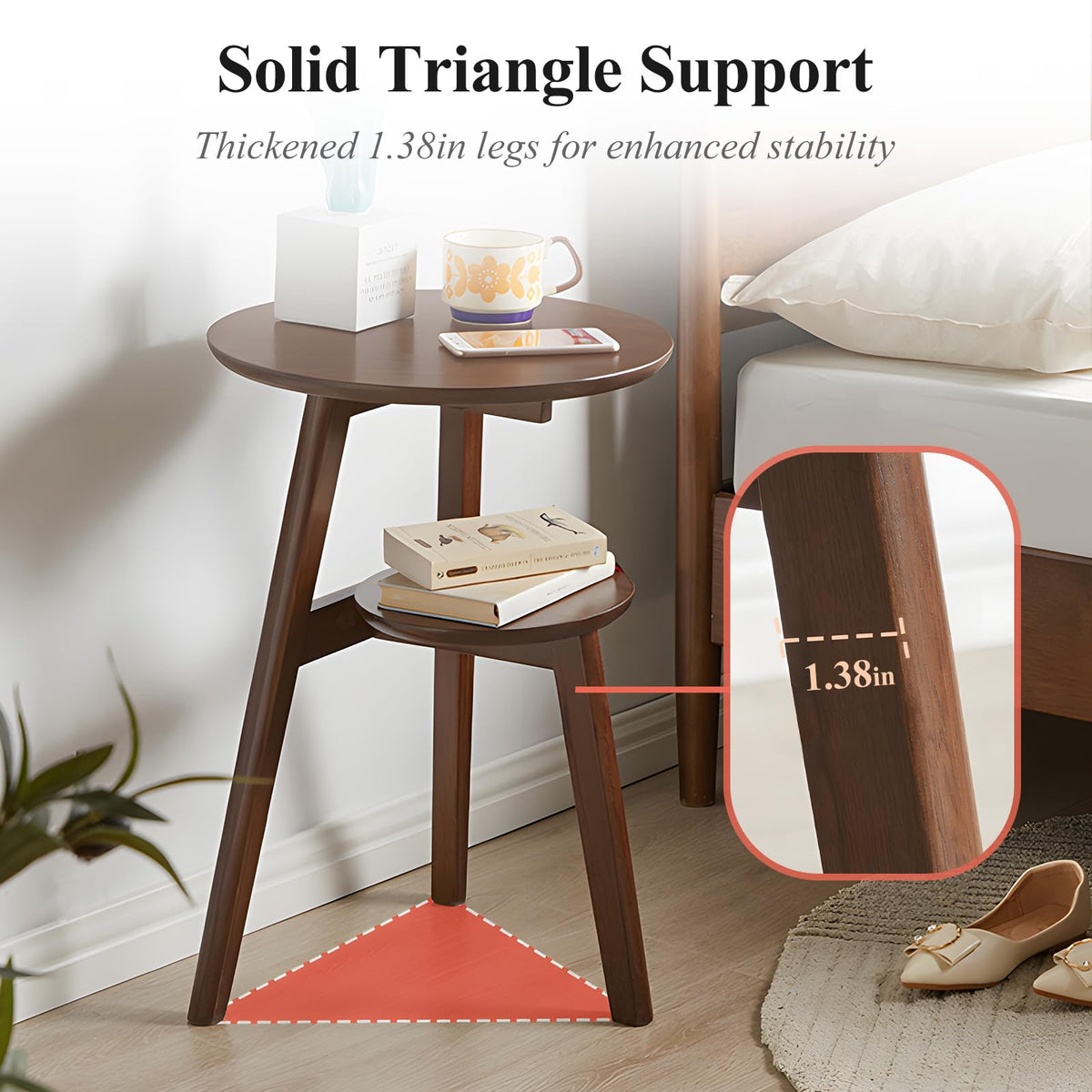 2-Tier Round Side Table F3838