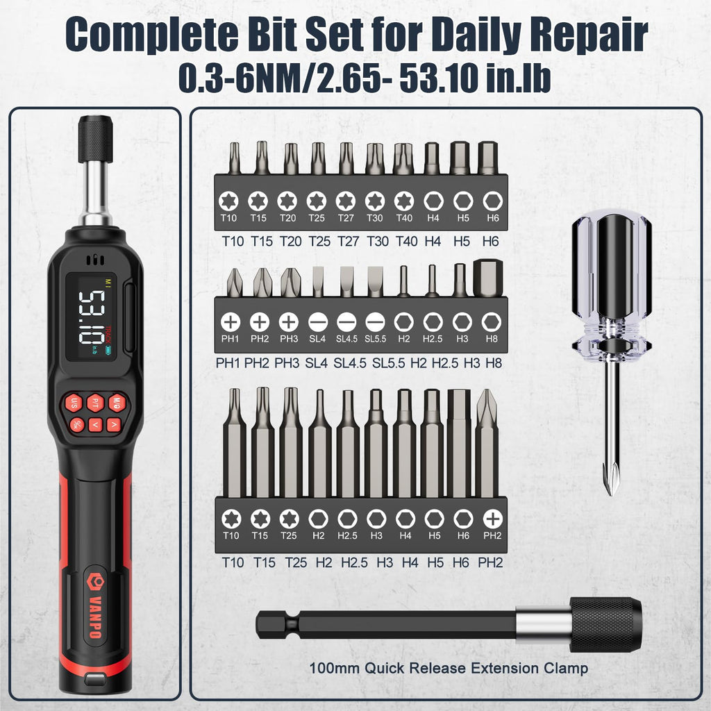 1/4" Digital Torque Screwdriver T163445