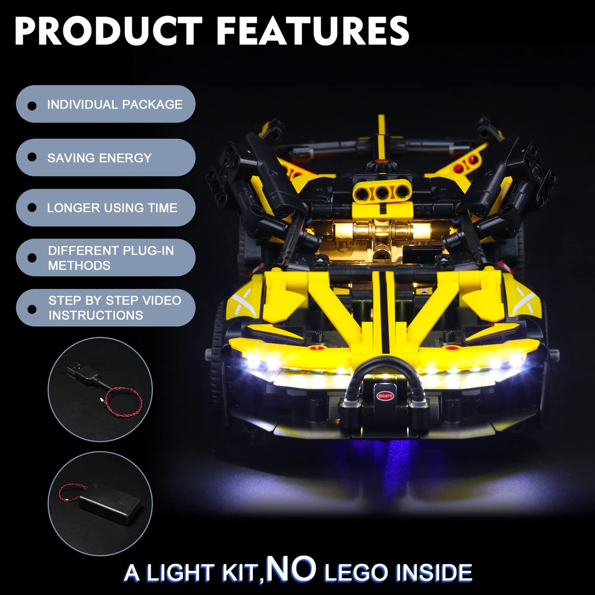 Compatible with LEGO Technic Bugatti Bolide 42151 Y499521