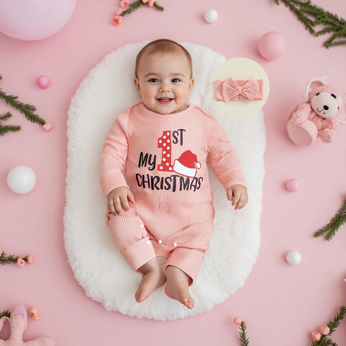 Baby Girl Long Sleeve Romper Jumpsuit U3808