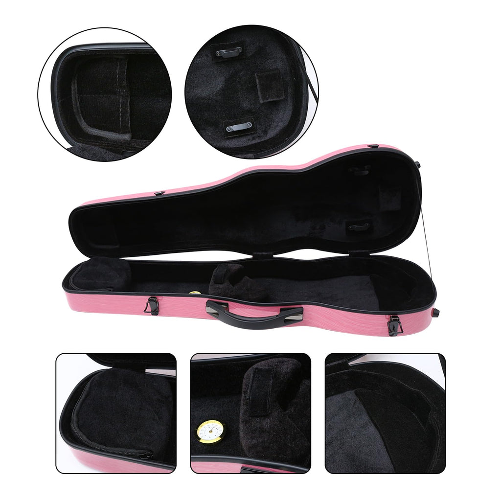 4/4 Full Size Carbon Fiber Hard Violin Case with Hygrometer X483367