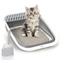 Foldable Height-Adjustable Cat Litter Box with Scoop U116
